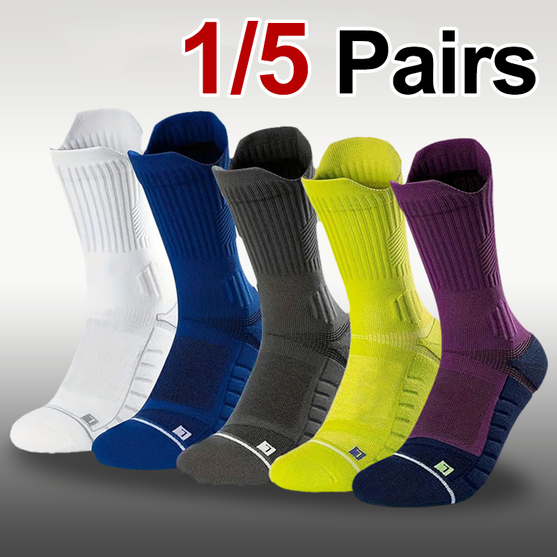 1/5 Pair Men Towel Bottom Bask - Athletic Sock Cushion recension och pris
